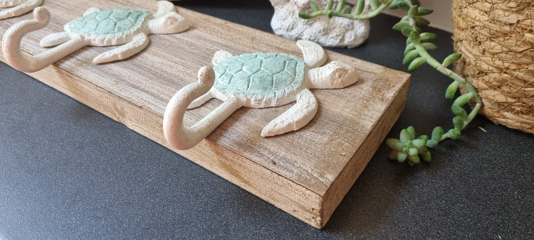 Sea Turtle 3 Hook Wall Hanger