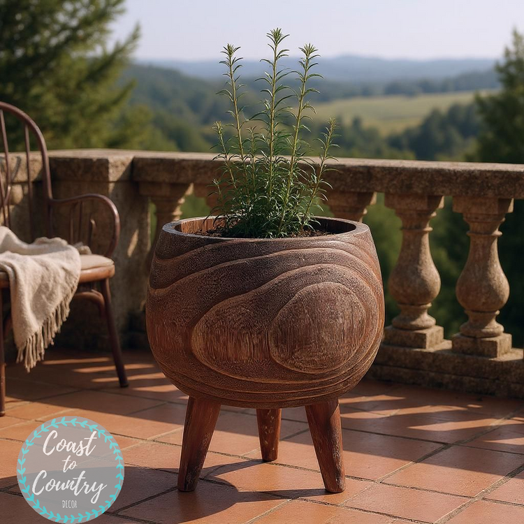 Wooden Planter Lg handcrafted on legs