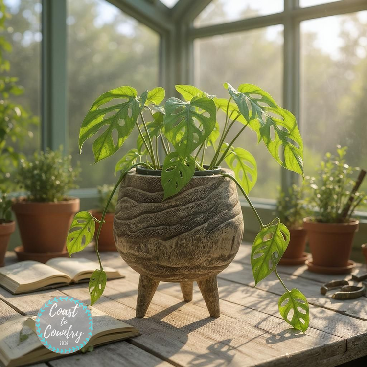 Wooden Planter Lg handcrafted on legs