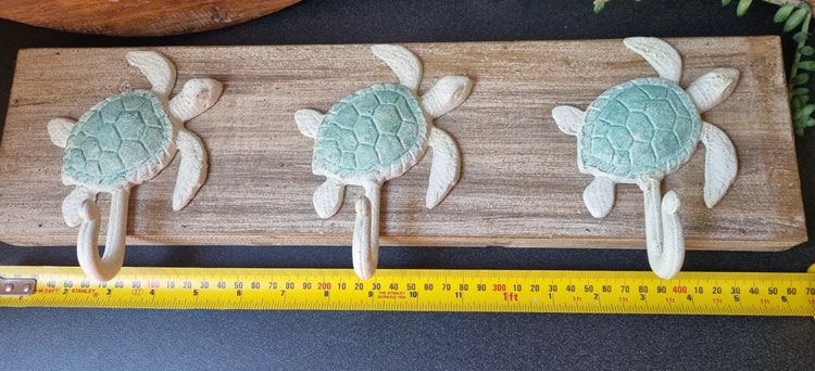 Sea Turtle 3 Hook Wall Hanger
