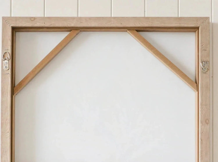 Hamptons Blue & White Ginger Jar Framed Canvas Print 60x60