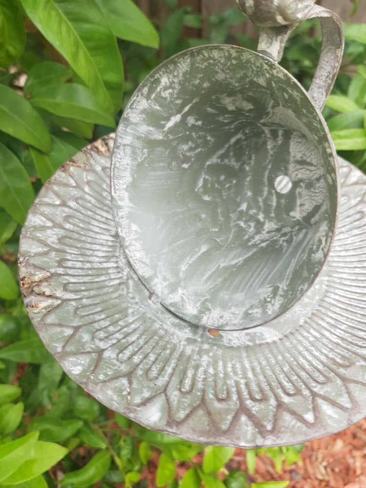 Birdfeeder Cup & Saucer 57cm Wall Hanging Garden Art Ornament