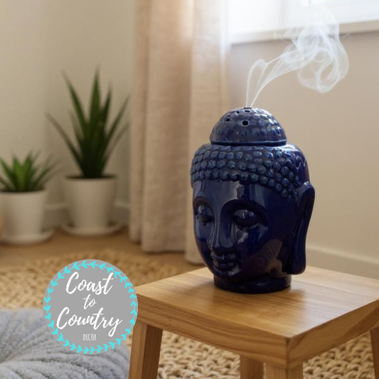 Ceramic Oil Burner Buddha Incense Holder Aromatherapy Essential wax melts