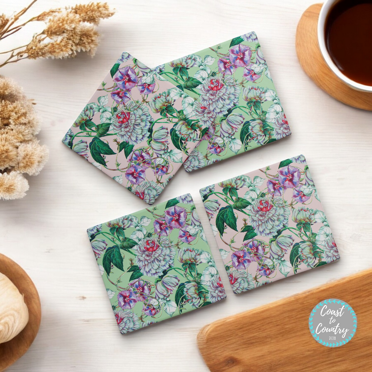 Coasters S/4 Serenity floral