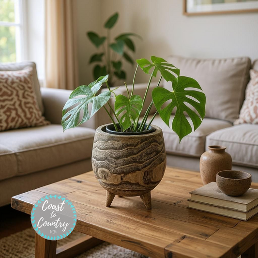 Wooden Planter Lg handcrafted on legs