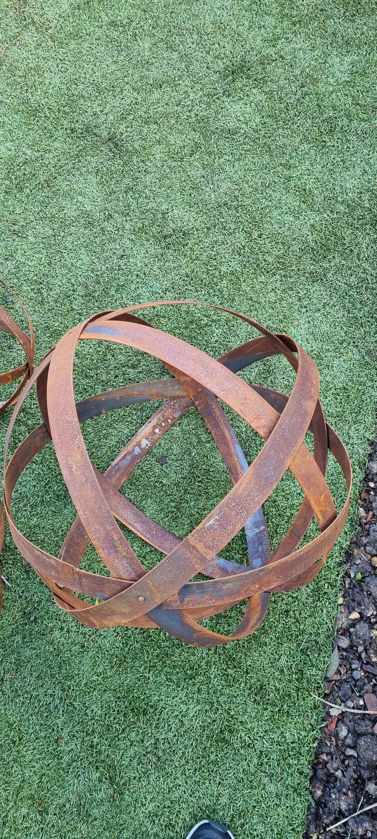 Rusty Metal Ball Orb Garden Spheres