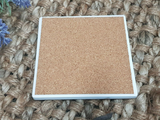 Blue White ceramic Coaster set of 4 - Royal Blue